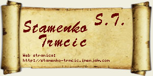Stamenko Trmčić vizit kartica